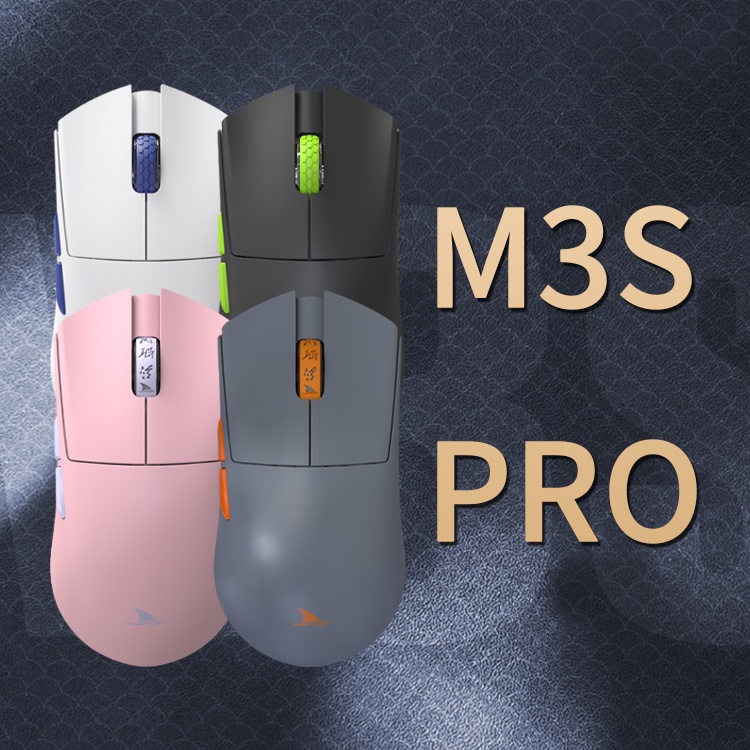 Darmoshark M3S-PRO เมาส์เกมมิ่งไร้สาย PAW3395 E-sports สามโหมด น้ําหนักเบา