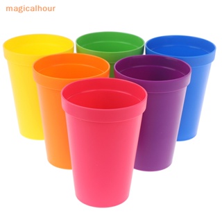 Magicalhour^^ 6 สี/ชุด ถ้วยซ้อน เกมจับคู่ ของเล่นเสริมการศึกษา สีเรียงลําดับ *ใหม่