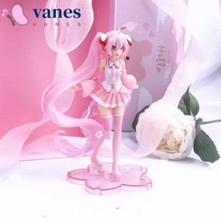 Vanes1 โมเดลฟิกเกอร์ อนิเมะ Miku Hatsune Pink Sakura น่ารัก ของเล่น ของขวัญ สําหรับสะสม