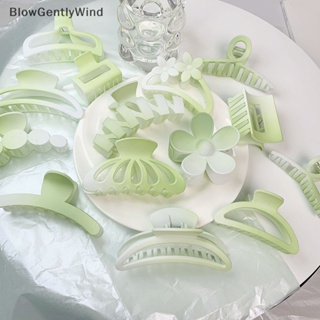 Blowgentlywind กิ๊บติดผม รูปกรงเล็บฉลาม ขนาดใหญ่ สีเขียว หรูหรา แฟชั่นฤดูร้อน สําหรับผู้หญิง BGW