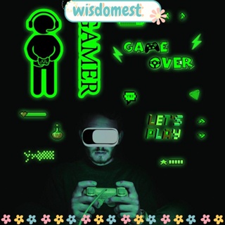 Wisdomest สติกเกอร์เรืองแสงในที่มืด ลายดวงจันทร์ สําหรับติดตกแต่งผนังห้องนอนเด็ก