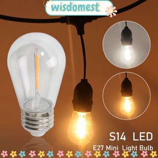 Wisdomest หลอดไฟ LED S14 E27 2200K สีขาว อบอุ่น สําหรับตกแต่งบ้าน