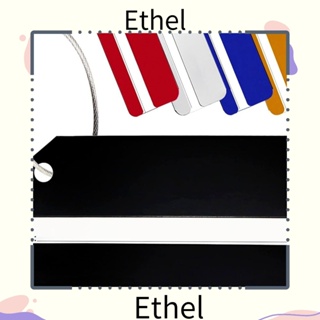 Ethel1 ป้ายแท็กชื่อ ID อลูมิเนียมอัลลอย แบบพกพา ใช้ซ้ําได้ พร้อมห่วงเหล็ก สําหรับกระเป๋าเดินทาง ผู้หญิง และผู้ชาย