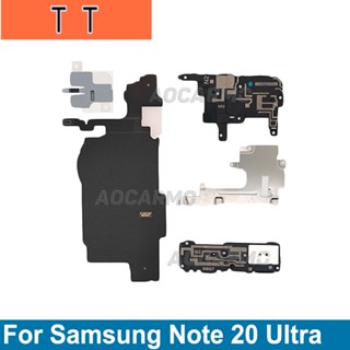 Aocarmo อะไหล่ซ่อมเสาอากาศสัญญาณ คอยล์ชาร์จ ไร้สาย NFC สําหรับ Samsung Note 20 Ultra 20U