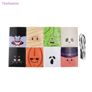 Thevantin กล่องกระดาษใส่ขนมช็อคโกแลต ขนมหวาน ลายฮาโลวีน ขนาดเล็ก คละสี 8 ชิ้น