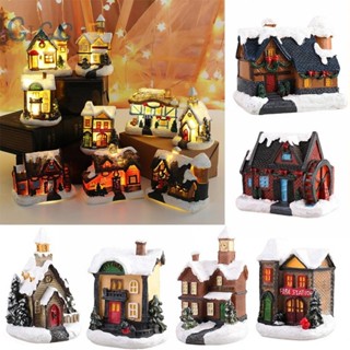 ⭐NEW ⭐House Resin Scene Small Crafts Decor Decoration LED Light Up New Year Party