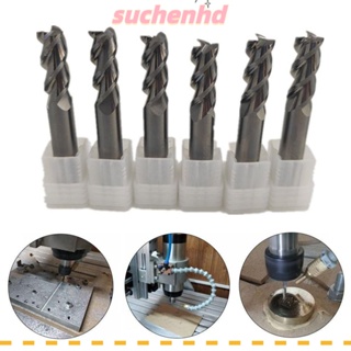 Suchenhd ดอกกัดมิลลิ่ง Cnc อลูมิเนียม 9 ขนาด Hrc55 3 ใบมีด|เครื่องมือเหล็กทังสเตน