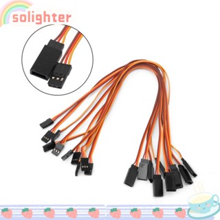 Solighter สายเคเบิลต่อขยาย สําหรับเครื่องบิน คอร์ดคอปเตอร์บังคับวิทยุ Futaba Servo Male เป็น Female 10 ชิ้น