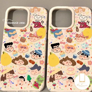 เคสโทรศัพท์มือถือ แบบนิ่ม ลายการ์ตูนชินจัง ย่อยสลายได้ เป็นมิตรกับสิ่งแวดล้อม สําหรับ IPhone 7Plus XR 14 15 11 13 12 Pro MAX X XS MAX 15 6 6S 8 7 Plus SE 2020