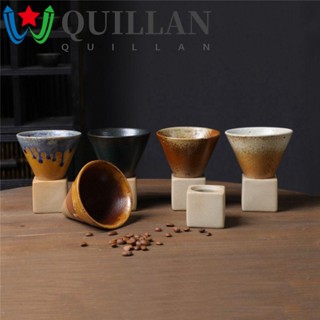 Quillan แก้วกาแฟ รูปเครื่องปั้นดินเผา พอร์ซเลน หรูหรา สไตล์เรโทร