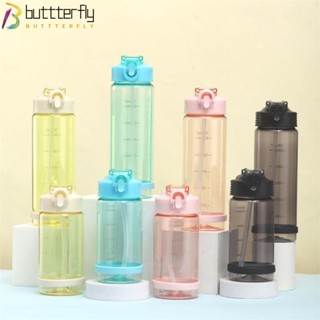 Buttterfly ขวดน้ํา แบบพกพา 500 700 มล. พร้อมหลอดดูด สําหรับออกกําลังกาย ยิม