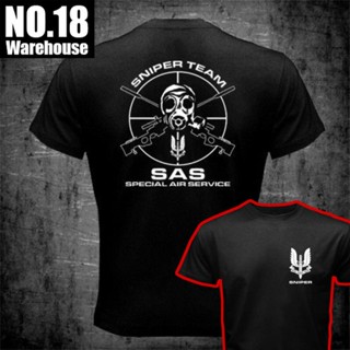 เสื้อยืด พิมพ์ลายกองทัพทหาร Sas Sniper สําหรับผู้ชาย