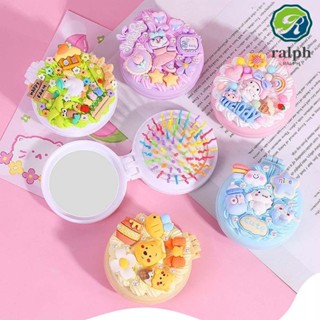 Ralph ชุดหวีผม พร้อมกระจก ลายการ์ตูน My Melody แฮนด์เมด ป้องกันไฟฟ้าสถิตย์ พับได้ DIY