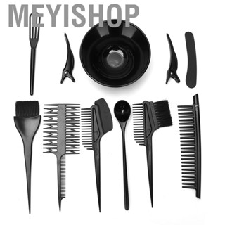 Meyishop Hair Colouring Brush and Bowl Set  10pcs/Set Professional Salon Coloring Dyeing Ki for Hairdressing barber Dye Mixing Tint Tool