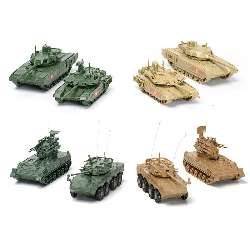 1/72 Military Model Puzzle T90MS T14 Tank PGZ-04A Self-propelled Antiaircraft Gun ZTL11 Armoured Veh