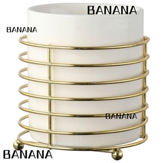 Banana1 ที่ใส่ดินสอ ที่ใส่แปรงแต่งหน้า เซรามิค สีทอง ที่ใส่ปากกา แบบพกพา สํานักงาน