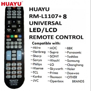 Huayu RM-L1107+8 รีโมตคอนโทรล Led Lcd พร้อมเครื่องเล่นมีเดีย และปุ่ม 3D สําหรับ Majority nds