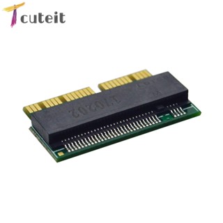 Tcuteit อะแดปเตอร์การ์ดขยาย SSD สําหรับ Macbook Air 2013 2014 2015 NVMe PCIe M.2