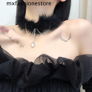 Mxfashione สร้อยคอ จี้คริสตัล รูปเรขาคณิต น่ารัก ประดับพู่ ของขวัญคริสต์มาส สําหรับผู้หญิง