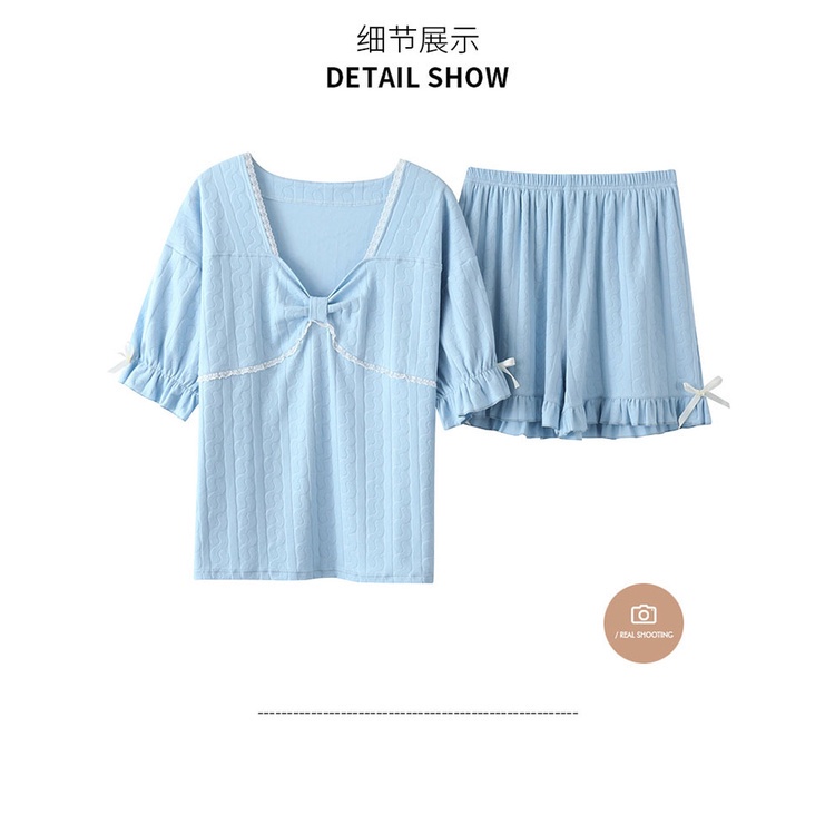 ชุดนอนแขนสั้น ผ้าฝ้ายถัก ทรงหลวม สไตล์เกาหลี น่ารัก - namisexyshop ...