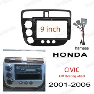 กรอบแผงวิทยุสเตอริโอ 9 นิ้ว สําหรับ HONDA CIVIC fd 1996-2005 2din