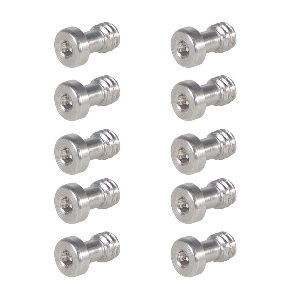 Bgning สกรูขาตั้งกล้อง สเตนเลส ทรงหกเหลี่ยม 1/4 นิ้ว -20 ปลดเร็ว อุปกรณ์เสริม สําหรับกล้อง DSLR 10 ชิ้น