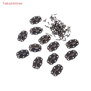 (Takashitree) อะไหล่บานพับประตู โลหะผสม สีบรอนซ์ 30x22 มม. 10 ชิ้น