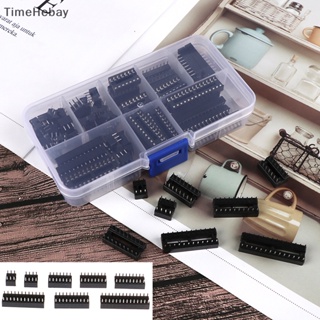 Timehebay ชุดซ็อกเก็ตบัดกรี IC DIP 6 8 14 16 18 20 24 28 Pin EN 66 ชิ้นต่อกล่อง