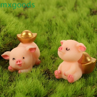 Mxgoods จี้เรซิ่น รูปหมูนําโชค ขนาดเล็ก สําหรับตกแต่งคริสต์มาส DIY 1 ชิ้น