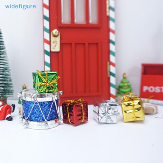 Widefigure โมเดลกล่องของขวัญคริสต์มาสจิ๋ว 1:12 สําหรับตกแต่งบ้านตุ๊กตา 4 ชิ้น