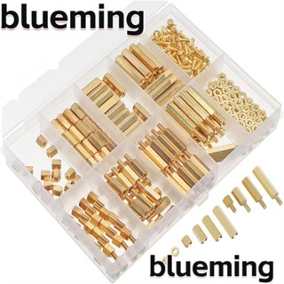 Blueming2 น็อตสกรู หกเหลี่ยม ทองเหลือง ตัวผู้ ตัวเมีย M2.5 PCB และน็อต สีทอง DIY 280 ชิ้น