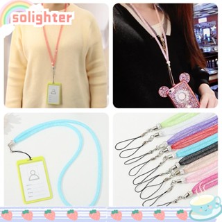 SOLIGHTER สายคล้องบัตร ประดับคริสตัล พลอยเทียม 1 ชิ้น