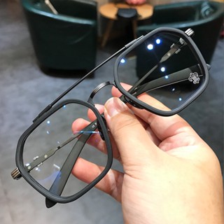 Spot# double beam glasses frame mens fashion 2022 New Jackson Yi same big face glasses frame slimming retro plain glasses 8jj