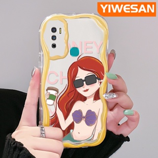 เคสโทรศัพท์มือถือ ซิลิโคนนิ่ม ใส กันกระแทก ลายการ์ตูนนางเงือก สําหรับ Infinix Hot 9 Pro Hot 9 Play Hot 12 Play