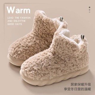 Spot Korean style winter cotton boots womens short Japanese style simple outer wear non-slip soft sole thermal pregnant womens cotton shoes 0901hw