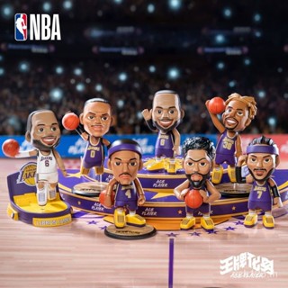 [พร้อมส่ง] ตุ๊กตาฟิกเกอร์ Los Angeles Lakers Series Mystery Box Ace Incarnation NBA Star James ELGV