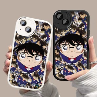 เคสโทรศัพท์มือถือหนังแกะ ซิลิโคนนิ่ม กันกระแทก ลายการ์ตูนยอดนักสืบโคนัน สําหรับ vivo X80 70 60 50 30 27 23 21 pro iqoo 9 7 8 U3 Z5X U1 Z1X NEO