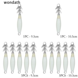 Wonda 1/5 ชิ้น ตะขอปลาหมึก จิ๊กร้อน เรืองแสง ไม้ กุ้ง เหยื่อ