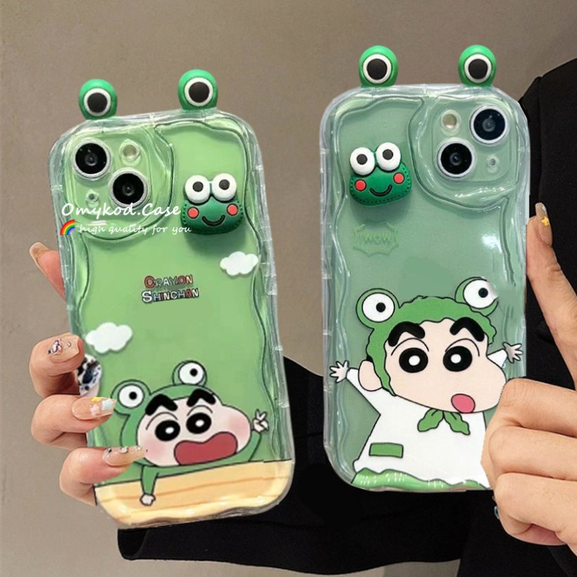 OPPO Reno 7 6 5 Pro Reno 9 8 Pro OPPO A18 A38 A1 Pro 5G OPPP F11 F9 การ์ตูน หัวกบ เคสโทรศัพท์ นิ่ม ป