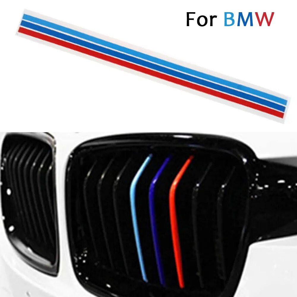 For BMW M3 M5 E36 E46 E60 E90 E92 3 Color Grille Vinyl Strip Decal Stickers For Car Decoration Acces