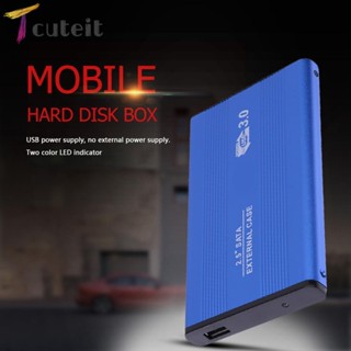 Tcuteit เคสฮาร์ดดิสก์ภายนอก SSD USB 3.0 SATA 2.5 นิ้ว