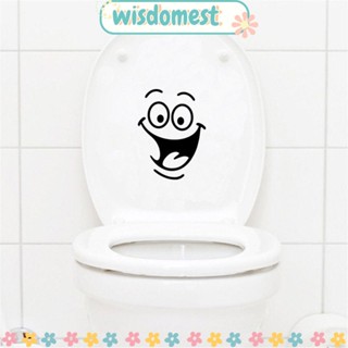 Wisdomest สติกเกอร์ติดผนังห้องน้ํา ลายหน้ายิ้ม แฟชั่น สําหรับตกแต่งบ้าน