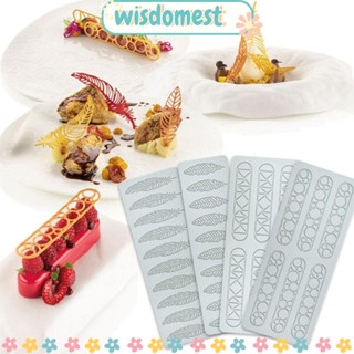 Wisdomest แม่พิมพ์ซิลิโคน ลายฉลุ รูปขนนก สําหรับตกแต่งเค้กช็อคโกแลต