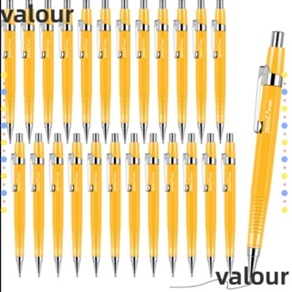 Valour ดินสอกด โลหะ สีเหลือง พับเก็บได้ สําหรับเขียน สํานักงาน 24 ชิ้น