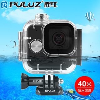 Puluz เคสป้องกันกล้อง GoPro Hero11 Black Mini 40 ม. กันน้ํา พร้อมหัวเข็มขัด และสกรู (โปร่งใส)