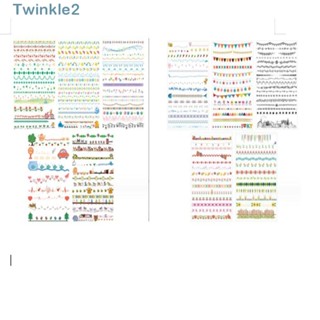 Twinkle สติกเกอร์กรอบกระดาษวาชิ หลากสีสัน สําหรับตกแต่ง DIY