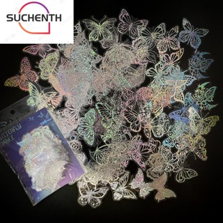 Suchenth สติกเกอร์โฮโลแกรม สีเงิน สําหรับตกแต่งสมุดภาพ DIY