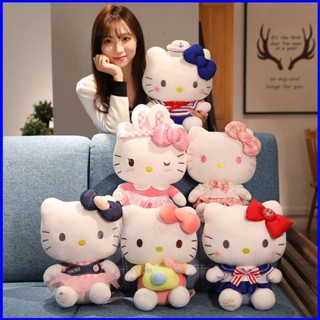 Gp1 หมอนตุ๊กตานุ่ม รูปการ์ตูน Sanrio Hello Kitty ประดับโบว์ สําหรับตกแต่งบ้าน PG1