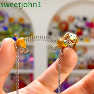 Sweetjohn สร้อยคอ โลหะผสม ลายการ์ตูนลูกสุนัข สไตล์เกาหลี ฤดูใบไม้ผลิ ปรับได้ เครื่องประดับ สําหรับผู้ชาย