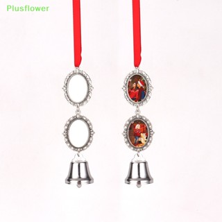 (Plusflower) จี้กระดิ่งเปล่า ทรงวงรี สีแดง สําหรับประดับตกแต่งต้นคริสต์มาส DIY